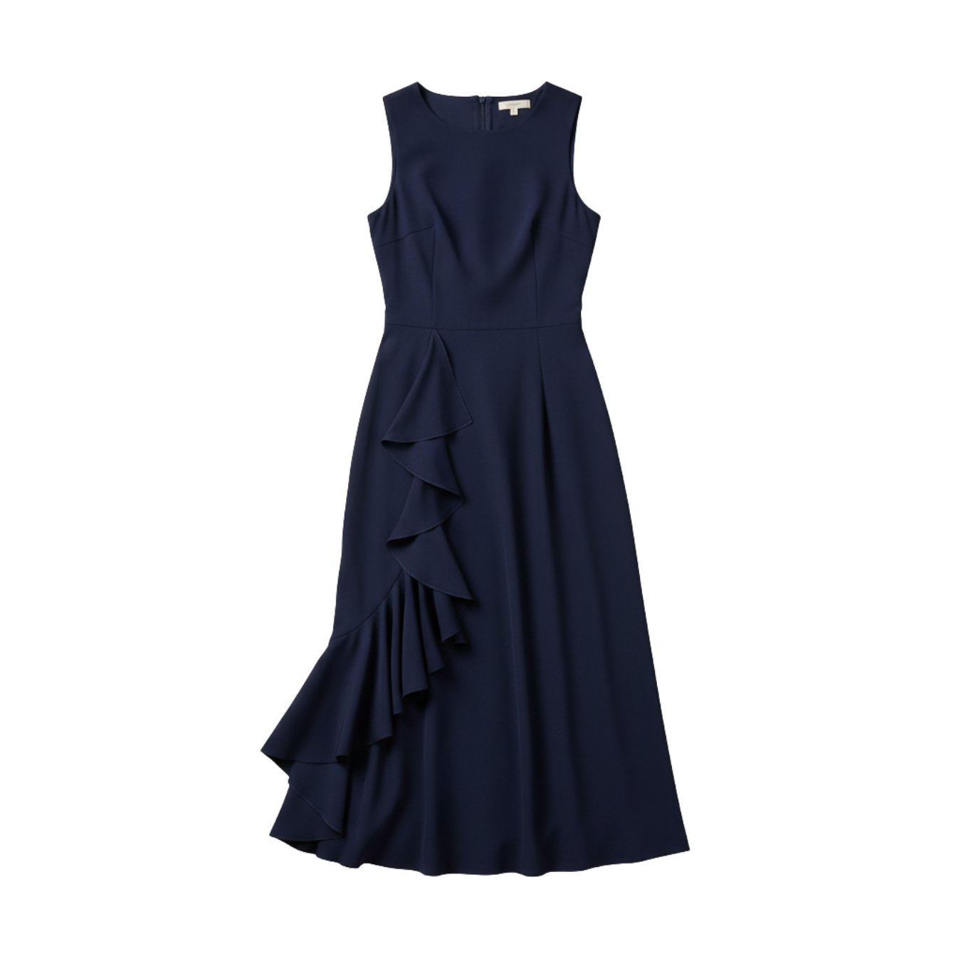 Vestido Midi Sevilla Sapphire Serenade Inspiración Flamenca con Tejido Tencel-Modal y Volantes Elegantes